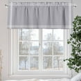 thumbnail image 5 of Solid Color Valances for Windows, 54 x 18in, Gray Rod Pocket Kitchen Valance Curtain Light Filtering Window Treatments for Living Room Bedroom, 1 Panel, 5 of 7