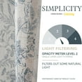 thumbnail image 6 of Lazzzy Farmhouse Linen Curtains for Living Room Floral Print Semi Sheer Window Curtains for Bedroom Grommet Top 2 Panels Blue on Beige W50 x L96, 6 of 7