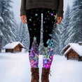 thumbnail image 4 of Jaunzuar Yoga Pants Women Slim Christmas Tree Print High Waisted Leggings Workout Running Soft Leggings S, 4 of 9