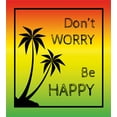 thumbnail image 3 of Rasta Duvet Cover Set, Dont Worry Be Happy Music Words of Iconic Singer Palms Ombre Colors, Decorative 2 Piece Bedding Set with 1 Pillow Shams, Twin Size, Lime Green Yellow Black, by Ambesonne, 3 of 3