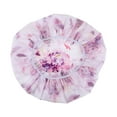 thumbnail image 5 of Unique Bargains 1 Pc Durable Shower Cap for Business Travel White Purple Waterproof Polyester PEVA, 5 of 6