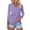 Purple, variant on fatyb Womens 3/4 Length Sleeve V Neck Tops Casual T Shirts Loose Tunic Solid Color Blouses for Women