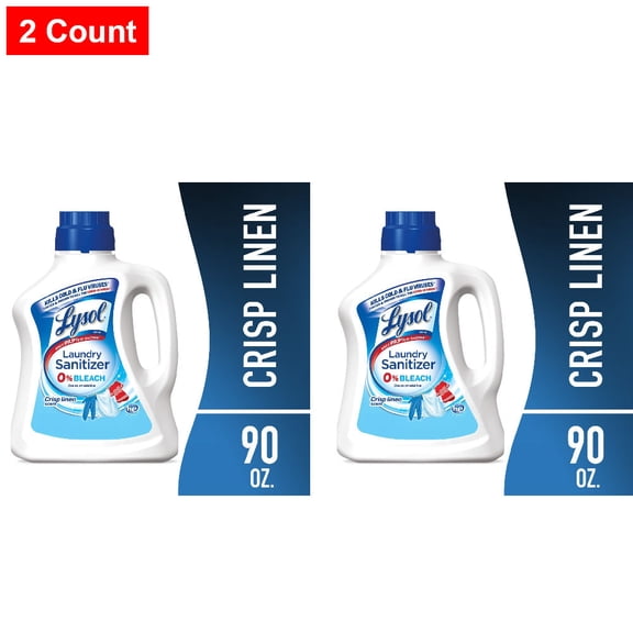Lysol Laundry Sanitizer 0% Bleach Crisp Linen 90 fl oz - 2 count