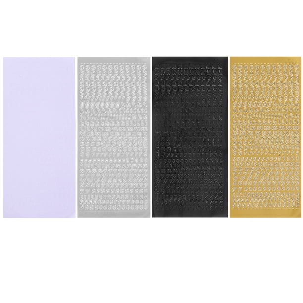 4 pegatinas de letras para scrapbooking, calcomanías del alfabeto, PVC impermeables para decoraciones de birretes de graduación y proyectos de manualidades