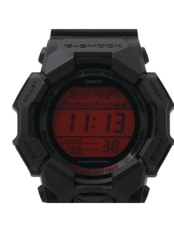 Pre-Owned CASIO G-SHOCK DIGITAL GD-010 SERIES GD-010BBR-1JF Watch, Red/Black Resin, Men's...