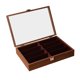 thumbnail image 3 of Estuche para exhibir gafas con 8 ranuras para guardar joyas y gafas con tapa de nogal, 3 of 8