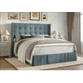 thumbnail image 2 of HMD Wilie Twin Tufted Upholstered Platform Bed, Blue, 2 of 3