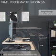 thumbnail image 5 of VIVO Light Wood Adjustable Extra Wide 42" Stand Up Desk Converter, Black Frame, 5 of 8