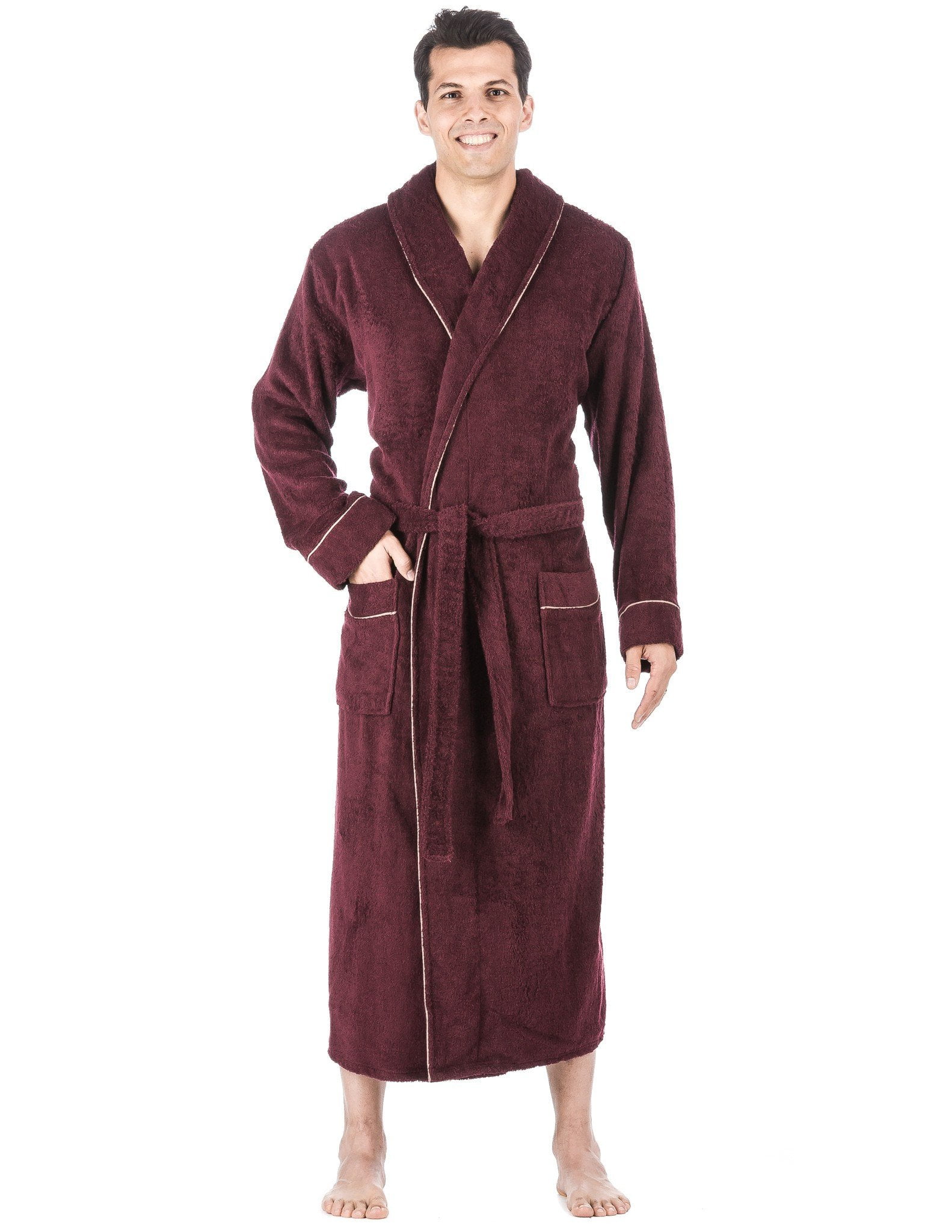 mens thick terry cloth bathrobe