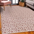 thumbnail image 3 of Luau Decorative Rug, Flourish Pattern with Blossoming Hibiscus Flowers Springtime in Hawaii Theme, Quality Carpet for Bedroom Dorm and Living Room, 6 Sizes, Pale Chocolate, by Ambesonne, 3 of 4