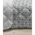 thumbnail image 3 of Acanthus Down Alternative Comforter, Continuous Pattern with Victorian Classical Gothic Motif, Microfiber Quilt for All Season, 5 Sizes, Charcoal Grey and White, by Ambesonne, 3 of 3