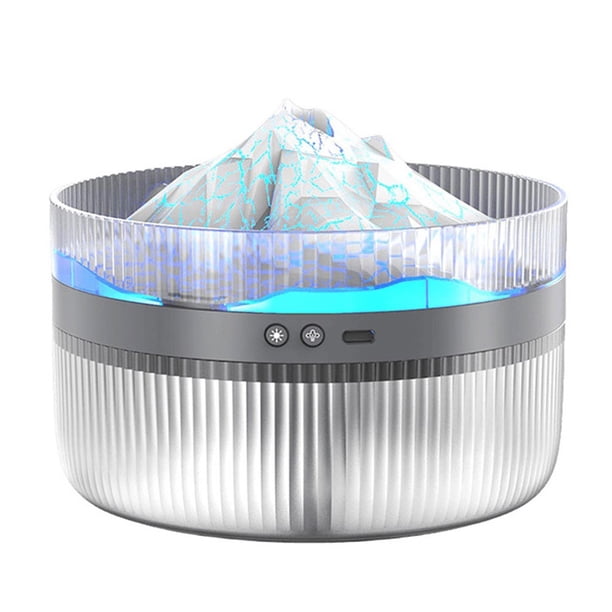 Máquina de Aromaterapia Volcán Humidificador de Llama Multifunción 2L Difusor de Perfume de Gran Capacidad Atmósfera Luz