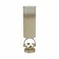 thumbnail image 5 of Elegant Glass & Metal Candle Holder - Modern Glam Design with Aluminum Base - Decorative Home, Office & Bedroom Accent - 18" White & Gold, 5 of 10