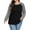 Black, variant on WellSize Plus Size T Shirts for Women Color Block Long Sleeve Fall Tops Casual Tee Crew Neck Blouses