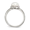 thumbnail image 4 of 925 Sterling Silver With Real 14kt Antiqued 8mm Button FWC Pearl Set of 3 Rings Size: 6; for Adults and Teens; for Women and Men, 4 of 6