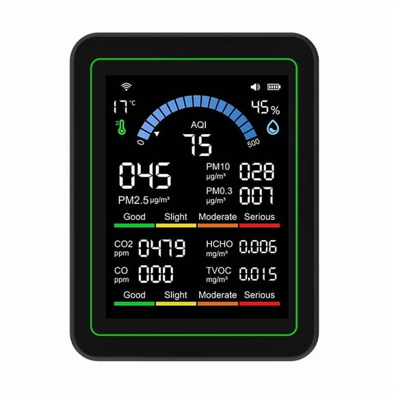 Air Quality Improvement 10-In-1 Air Quality Detector Carbon Dioxide Monitor
