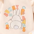 thumbnail image 5 of WIBACKER 0-18M Newborn Baby Girl Easter Outfits Short Sleeve Shirts with Rabbit Bunny Flared Bell Bottom Pants Set, 5 of 10