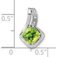 thumbnail image 2 of 10K White Gold Peridot And Diamond Pendantsize 7 (Width 10) (Length 15.9) - Jbsp, 2 of 5