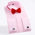 thumbnail image 5 of Tuxedo Dress Shirt, Elastic Skin Friendly Pleated Formal Pure Color Wing Tip Collar Shirt For Performance For Men ANGGREK Otros, 5 of 5