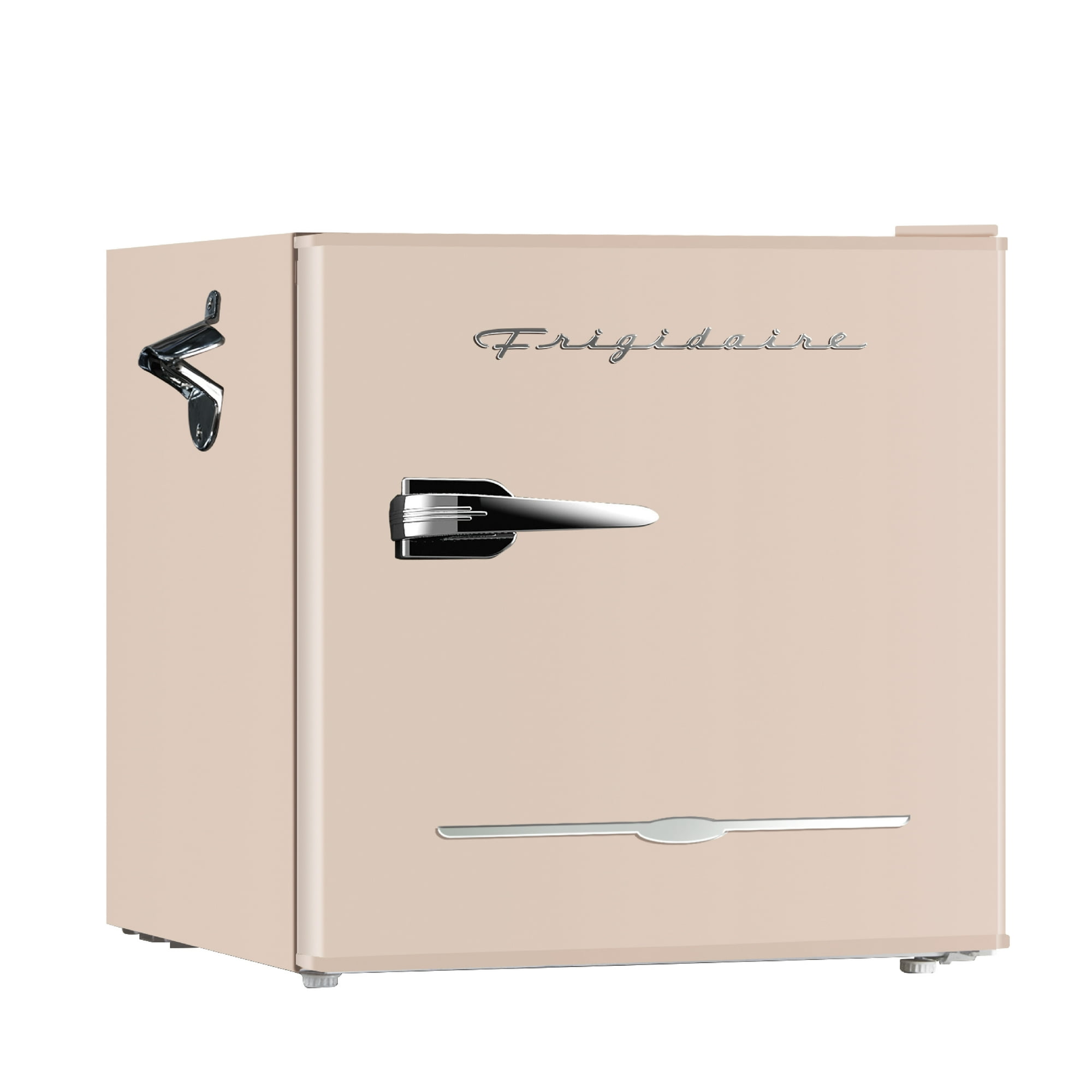Frigidaire 1.6 Cu. ft. Compact Retro Refrigerator with Chiller Compartment, Mini Fridge with Side Bottle Opener, Coral