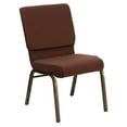 thumbnail image 7 of BizChair 4 Pack 18.5''W Stacking Church Chair in Brown Fabric - Gold Vein Frame, 7 of 7