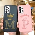 thumbnail image 2 of Funda de teléfono para Samsung Galaxy A52, A52S, A53, A 52 S, A 53, funda de lujo con letras de corona, funda de pareja para SamsungA52, a 52 s, 4G, 5G Fivean unisex, 2 of 2