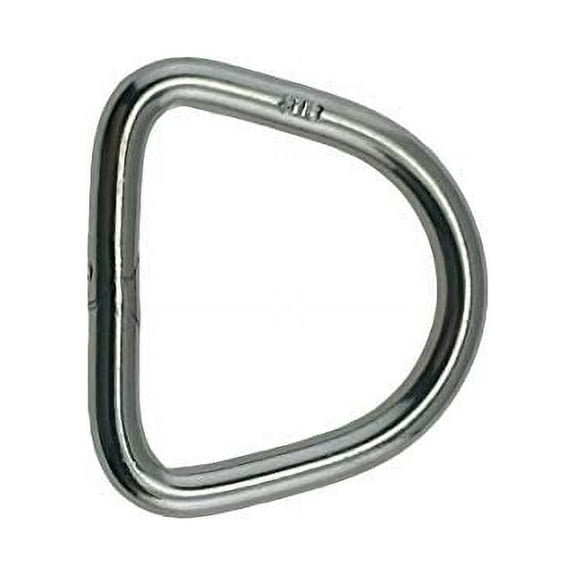Stainless Steel 316 D Ring Welded 8mm x 80mm (5/16" x 3 3/16") Marine Grade Dee