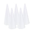 thumbnail image 2 of segolike White Cone Shape Foam DIY Craft Material Holiday Party Accessory Children Table 130mm 5Pcs, 2 of 9