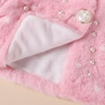 thumbnail image 6 of SILVERCELL Baby Girl Winter Faux Fur Coats Thicken Outwear Cute Fuzzy Warm Jacket Overcoat with Pom Pom Newborn - 3 Years, 6 of 8