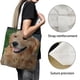 thumbnail image 3 of Golden Retriever Bolso de tela con estampado de lienzo para mujer, bolsa de compras reutilizable y estética, con cremallera interior, regalo para mujer,40*40cm., 3 of 6