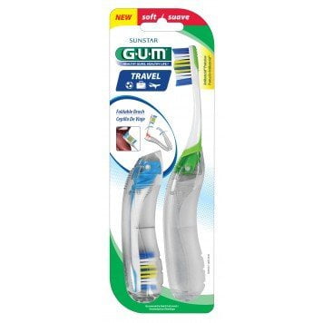 GUM Travel Toothbrush, 2 Each