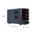 thumbnail image 2 of wanptek NPSP1203W Alimentation DC Réglable avec Triple Affichage, Sortie 0-120V/0-3A, 360W, Design Compact, Noir, Prise US, 2 of 6