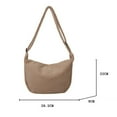 thumbnail image 4 of workcargo Women's Corduroy Hobo Shoulder Bag - Khaki, Free Size, Adjustable Strap, Zipper Closure, with Decorative Pendant, Soft Cotton-Spandex, Casual Daily Use, 4 of 4