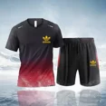 thumbnail image 3 of 2024 Nueva ropa deportiva para hombre, ropa de fitness, ropa para correr, conjunto casual de camiseta + pantalones cortos, ropa deportiva para correr transpirable, conjunto para hombre, 3 of 5