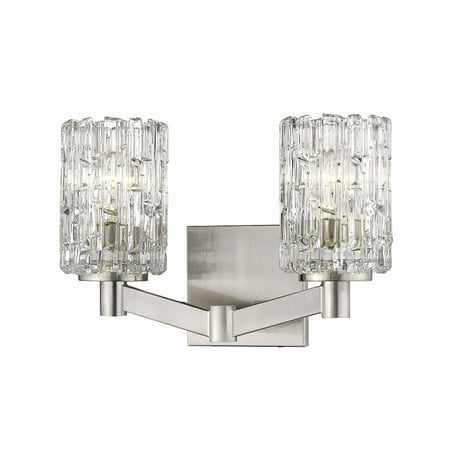 

2 Light Vanity Light Fixture in Contemporary Style 13.5 inches Wide By 9.25 inches High-Chrome Finish Bailey Street Home 372-Bel-4314712