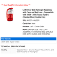 thumbnail image 2 of Left Driver Side Tail Light Assembly - with Clear and Red Lens - Compatible with 2004 - 2006 Toyota Tundra (Standard Bed, Double Cab) 2005, 2 of 2