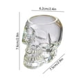 thumbnail image 3 of Skull Shaped Whiskey Glasses,5 oz Heavy Base Skeleton Drinking Cup | Clear Round Mouth Cocktail Glasses for Halloween Decor,Gifts for Cocktail Lovers, 3 of 6
