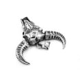 thumbnail image 4 of Bull Skull Necklace Silver Stainless Steel Buffalo Head Pendant, 4 of 6