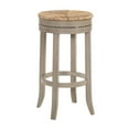 thumbnail image 2 of Home Square 3 Piece Swivel Rush Seat Bar Stool Set in Weathered Gray, 2 of 5