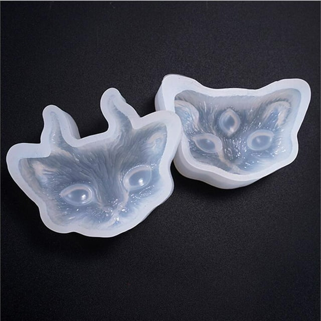 Moule en Silicone Tête de Chat Œil 2/3 Fabrication de Bijoux Bricolage Outil Époxy