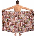 thumbnail image 6 of HAPPY BAY Men's Pareo Standard Surfing Sarong Full Beach Wrap One Size Grey-F326 Summer Vacation Party, 6 of 6