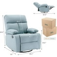 Alwalue Small Rocking Recliners Chair with Adjustable Footrest for