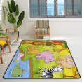 thumbnail image 2 of Crawling Indoor Carpet Play Mat African Safari Animal for Living Room Bedroom Educational Nursery Floor Mat Area Rugs 60x39in, 2 of 6