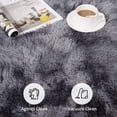 thumbnail image 5 of Fluffy Area Rug, Modern Abstract Fluffy Area Rug Indoor Soft Area Rug Faux Area Rug for Bedroom Living Room, Dark Gray, 6' x 9', 5 of 8
