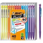 BIC Xtra Smooth Bright Mechanical Pencils, No. 2, High School Supplies, 0.7 mm, 40-Count