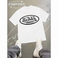 thumbnail image 3 of 【New Arrival】Von Dutch Originals Oval Logo Oversized Graphic T-Shirt | Y2K Streetwear White Cotton Short Sleeve Tee, 3 of 9