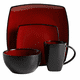 thumbnail image 2 of Vajilla Gibson Roja para 6 Personas 24 pz Cuadrada, 2 of 3