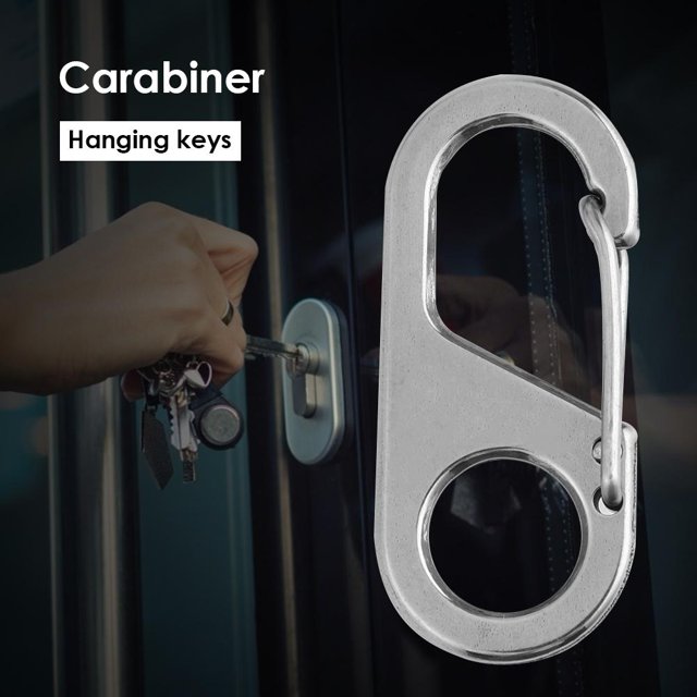 Hebilla de gancho de mochila en forma de 8 Mini ligero para deportes al aire libre Plata Ndcxsfigh Para Estrenar