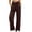 Brown, variant on Rvasteizo Women Sweatpants Satin Cuffed High Waist Side Pocket Sleep Pants