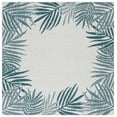 thumbnail image 2 of SAFAVIEH Beach House Cherlyn Botanical Indoor/Outdoor Area Rug, Blue/Ivory, 6'7" x 6'7" Square, 2 of 16
